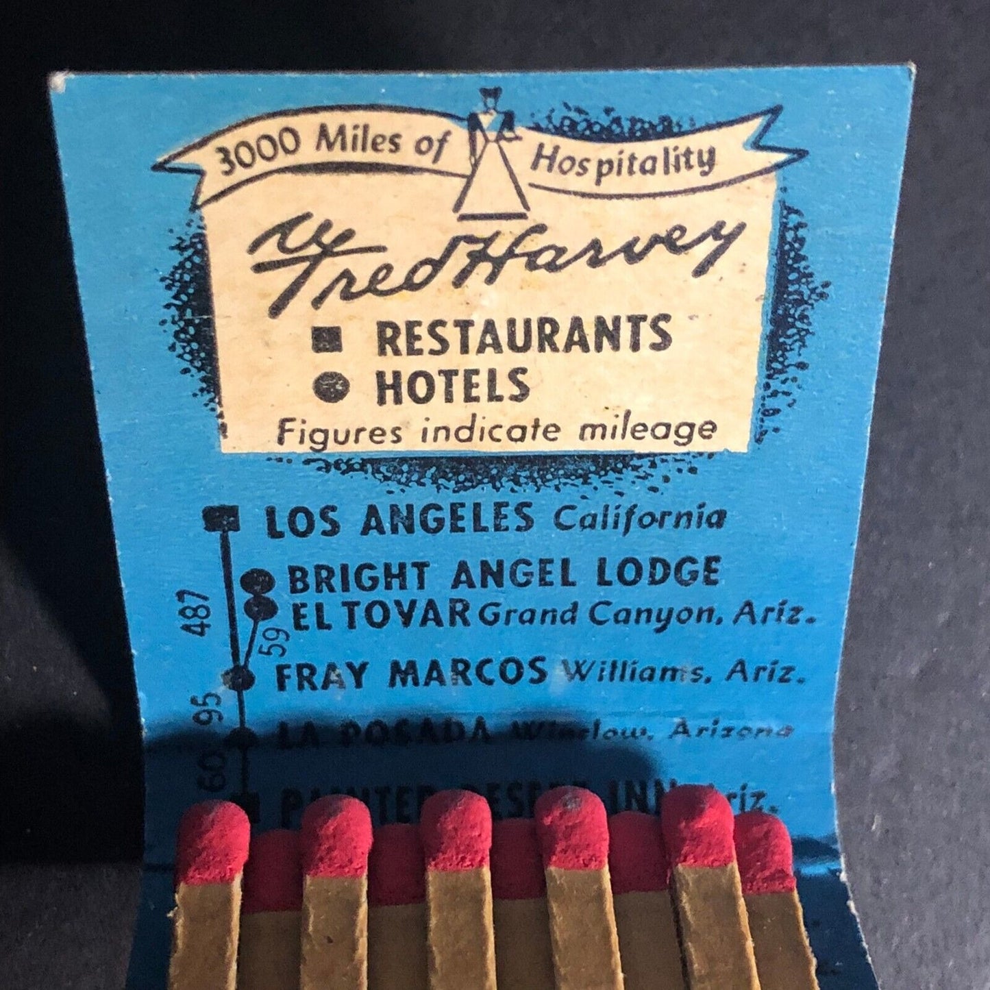 Hotel La Fonda Old Santa Fe 20-Strike Matchbook c1950's Scarce VGC
