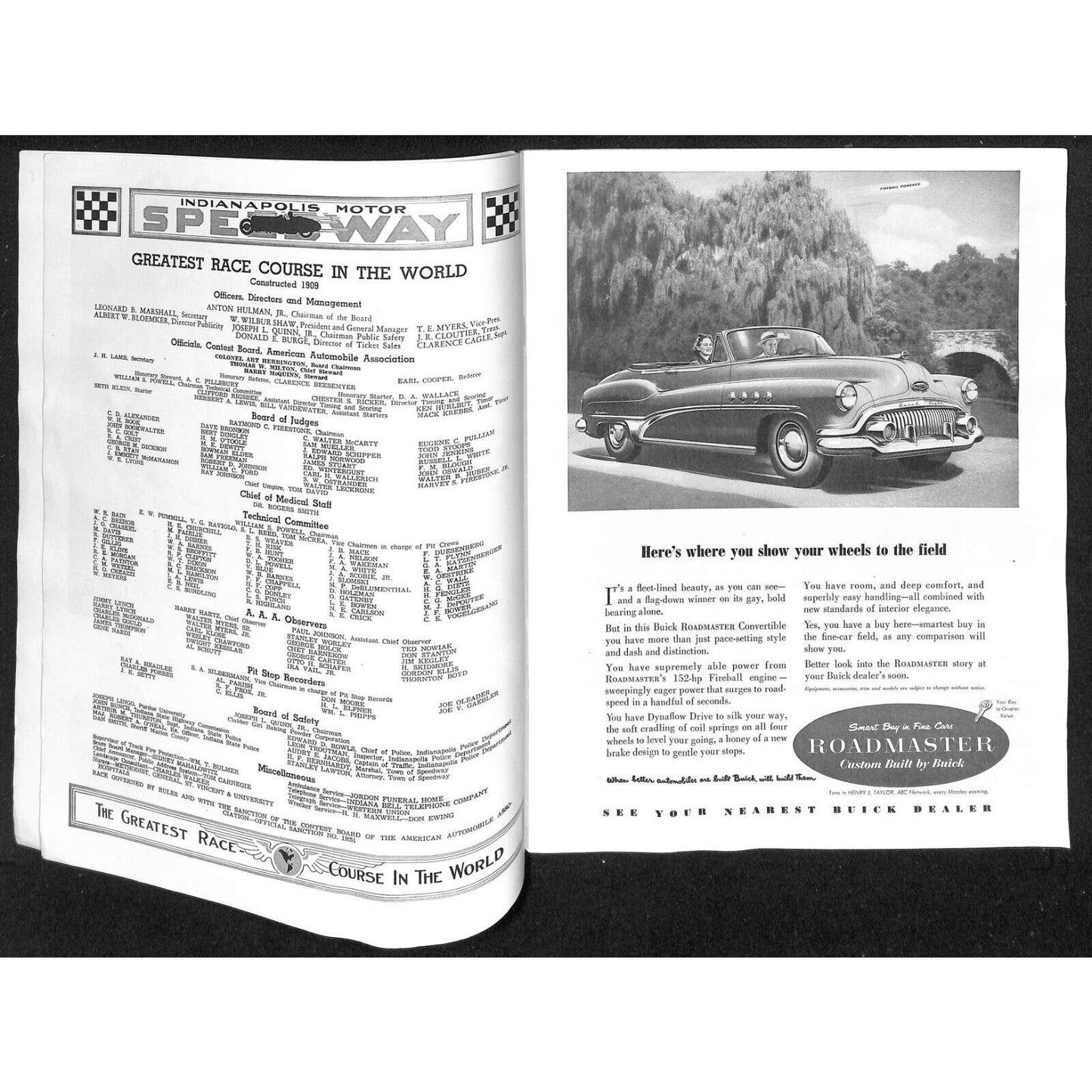 1951 Indianapolis 500 Program Racing 92pp 7.8oz VGC