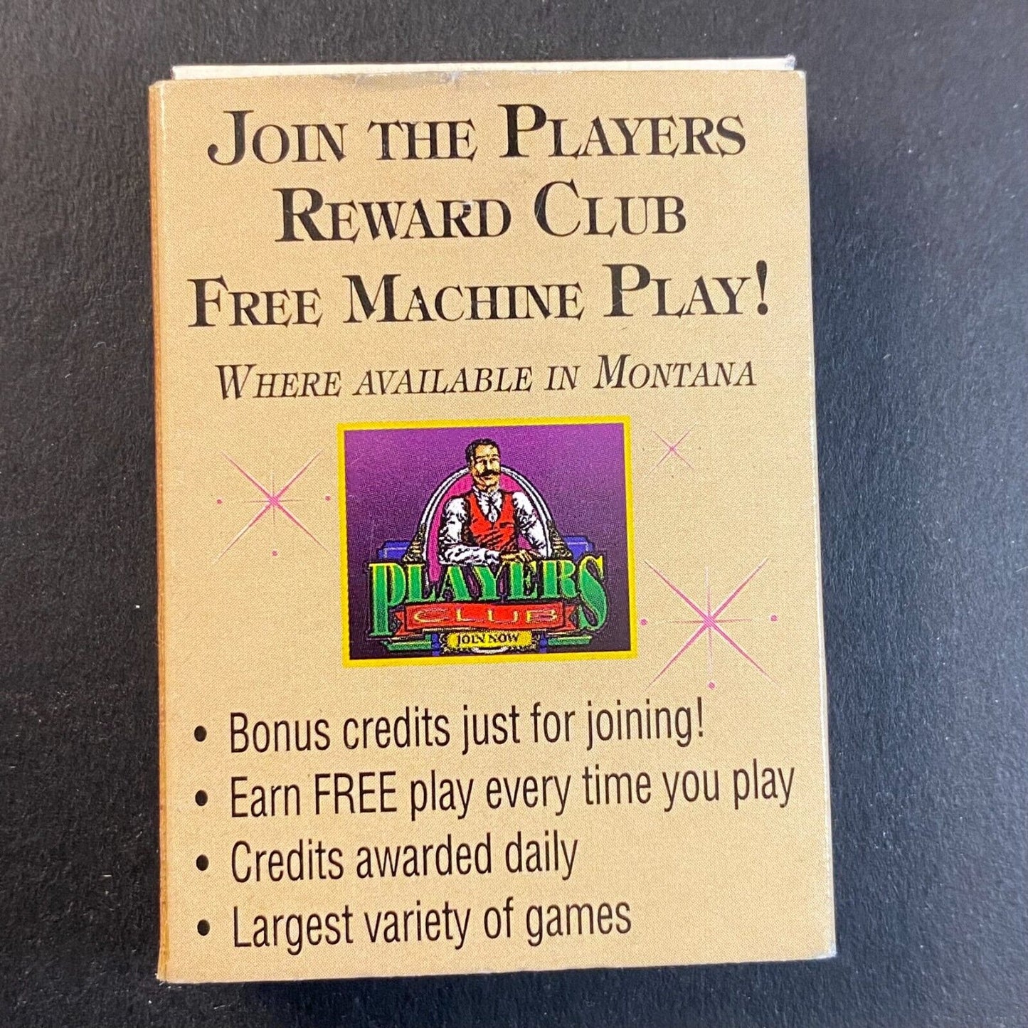 Lucky Lil's Casinos Montana c1990's Matchbox / Matchbook Scarce VGC
