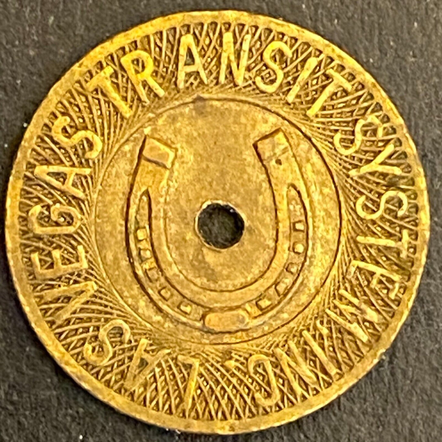 Las Vegas Transit System Horseshoe G/F One Fare Transit Token 16mm (#6)