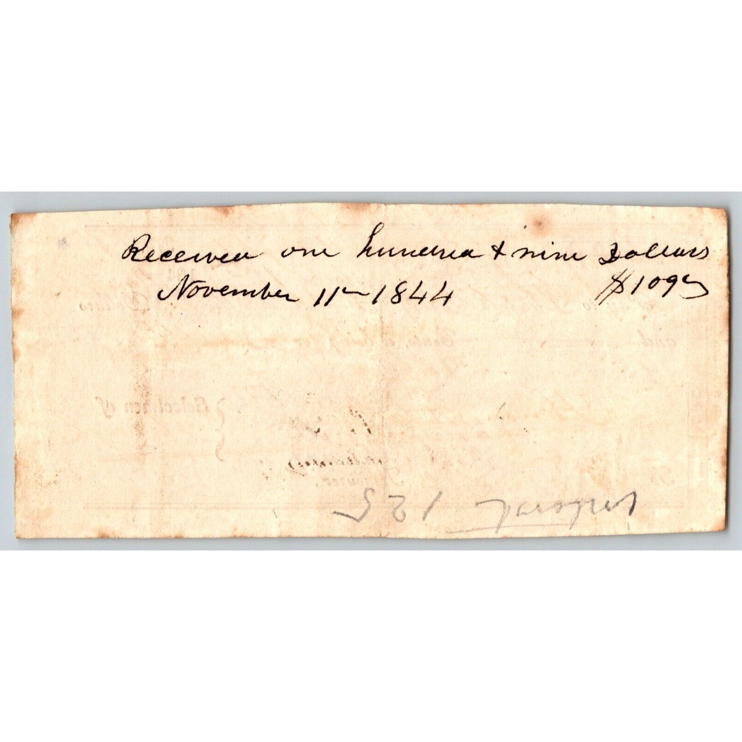 1844 Jabez Knowlton* Newburgh ME Check to Ichabod Bickford Building Town House ?
