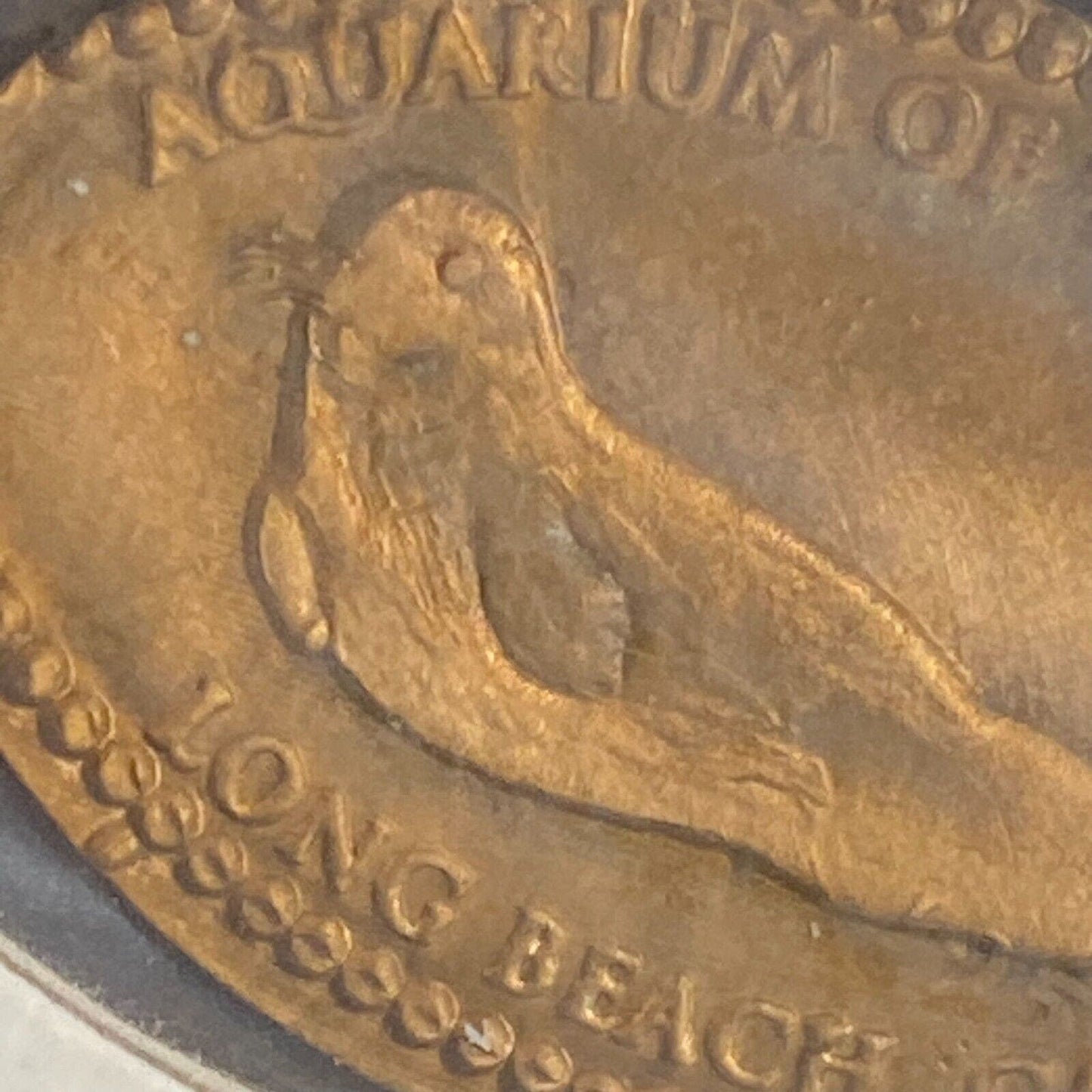 Long Beach Aquarium of the Pacific Elongated Penny w/ Sea Lion c1998-2000's