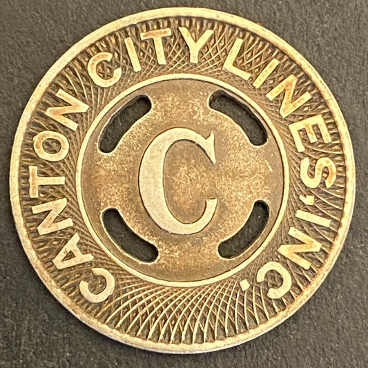 Canton City Lines G/F One Fare Transit Token 23mm (#1)