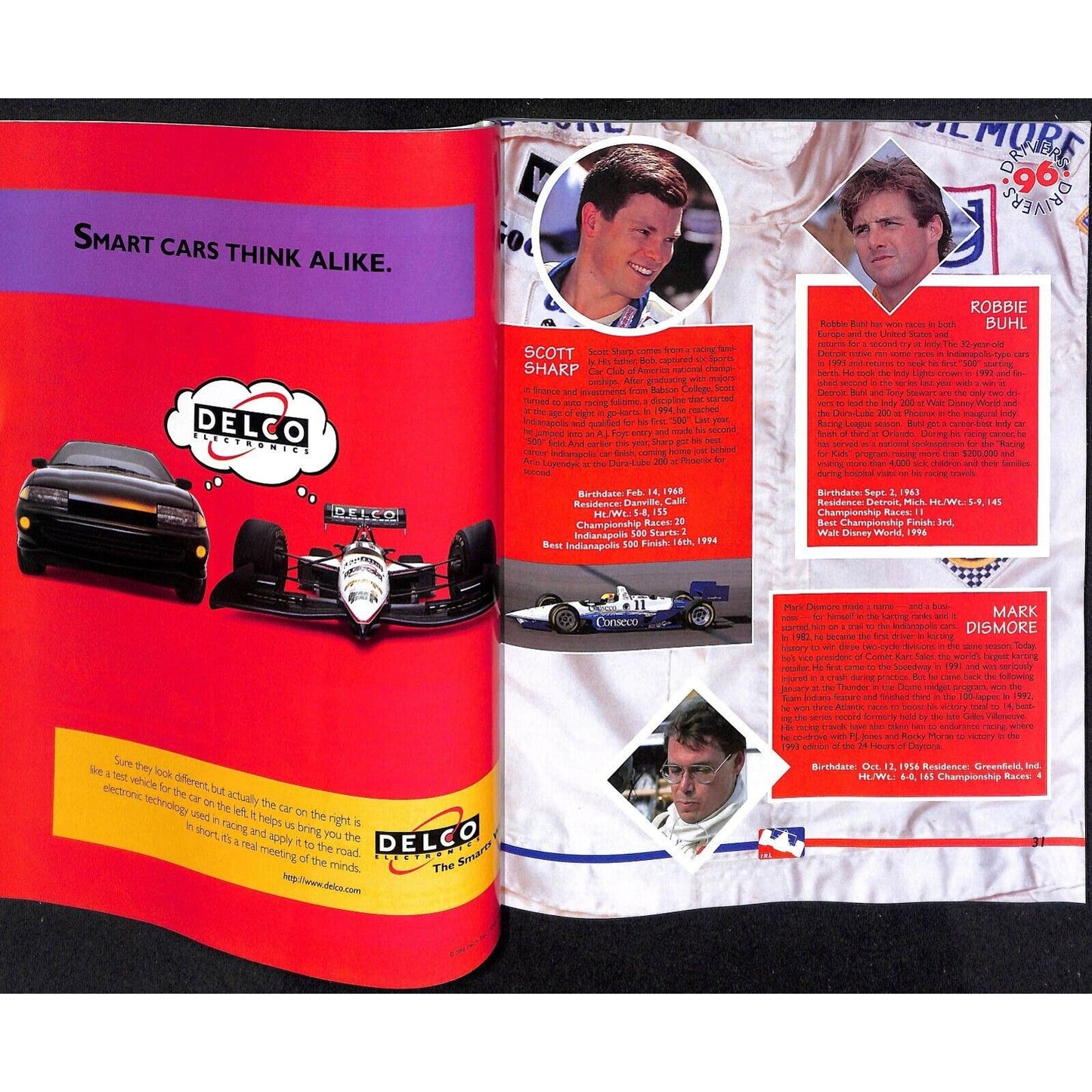 1996 Indianapolis 500 Program Racing VGC 208pp 1lb 4oz