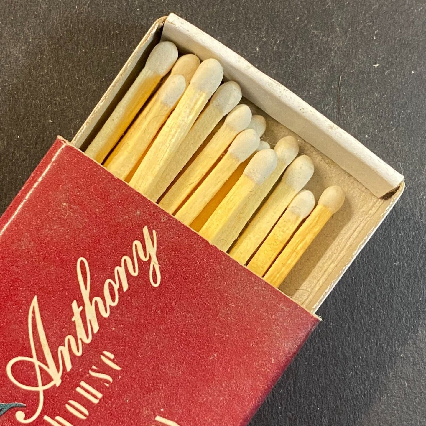 Carmen Anthony Steakhouse Waterbury Restaurant Vintage Matchbox Scarce
