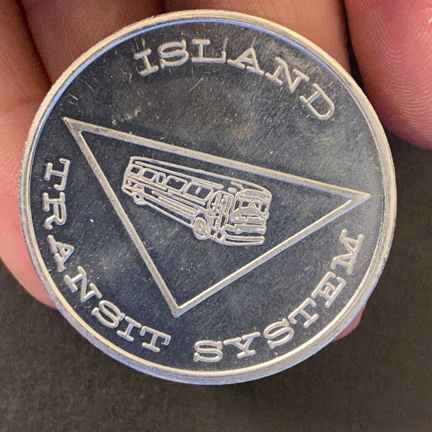 Island Transit System (Jones Beach) c1968-70's Alum Bus Transit Token 38mm