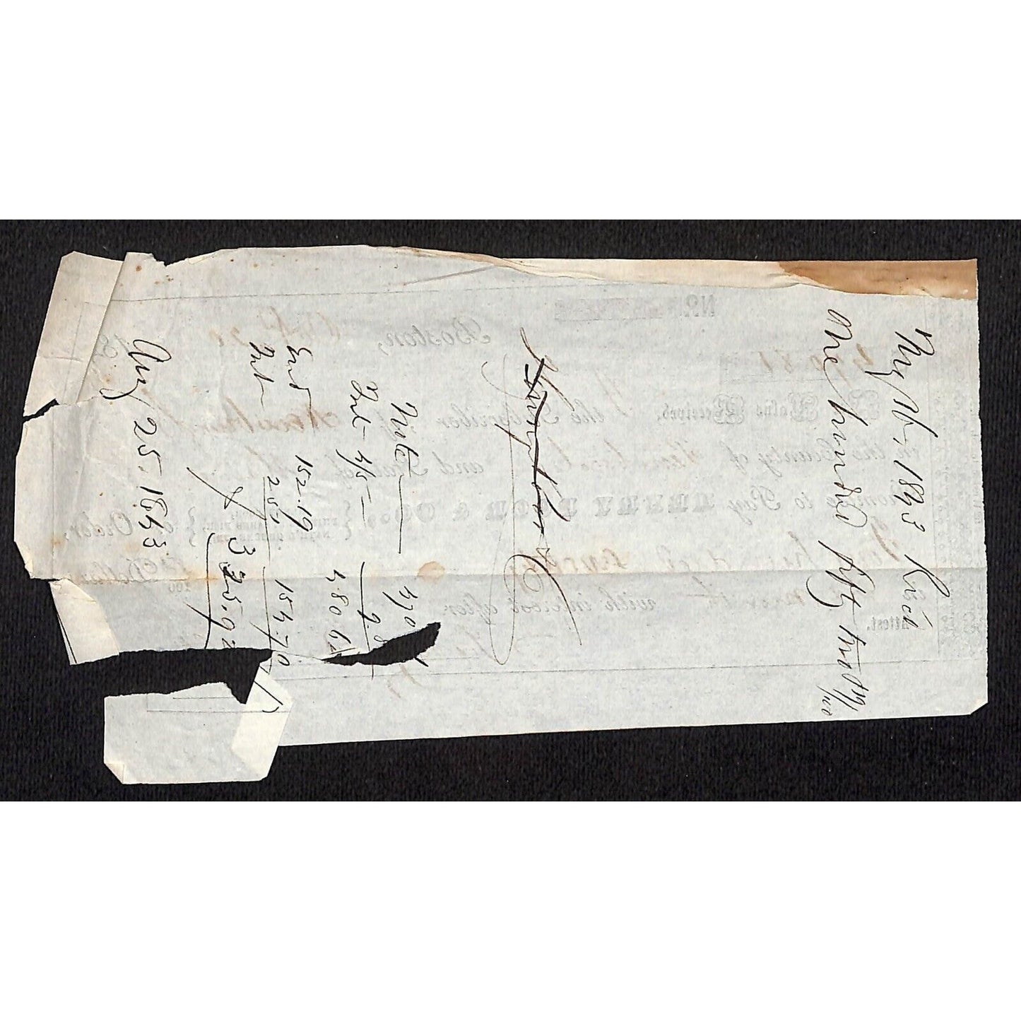 1842 Jabez Knowlton* Newburgh, ME General Store Henry Poor & Co. Promissory Note