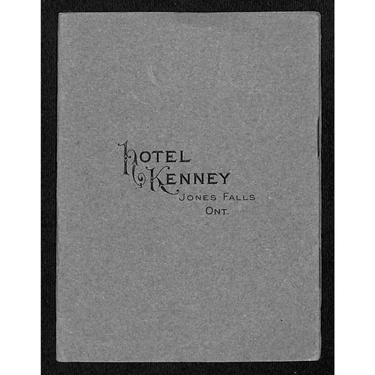 Hotel Kenny, Jones Falls, ONT c1910-20's Brochure 8pp Scarce