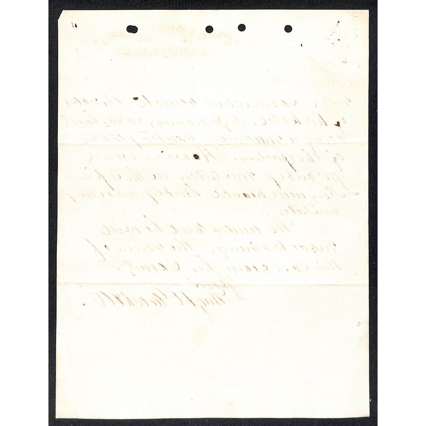 Wright, Gatch and Wright Des Moines Attorneys c1877 Partial Letter / Letterhead