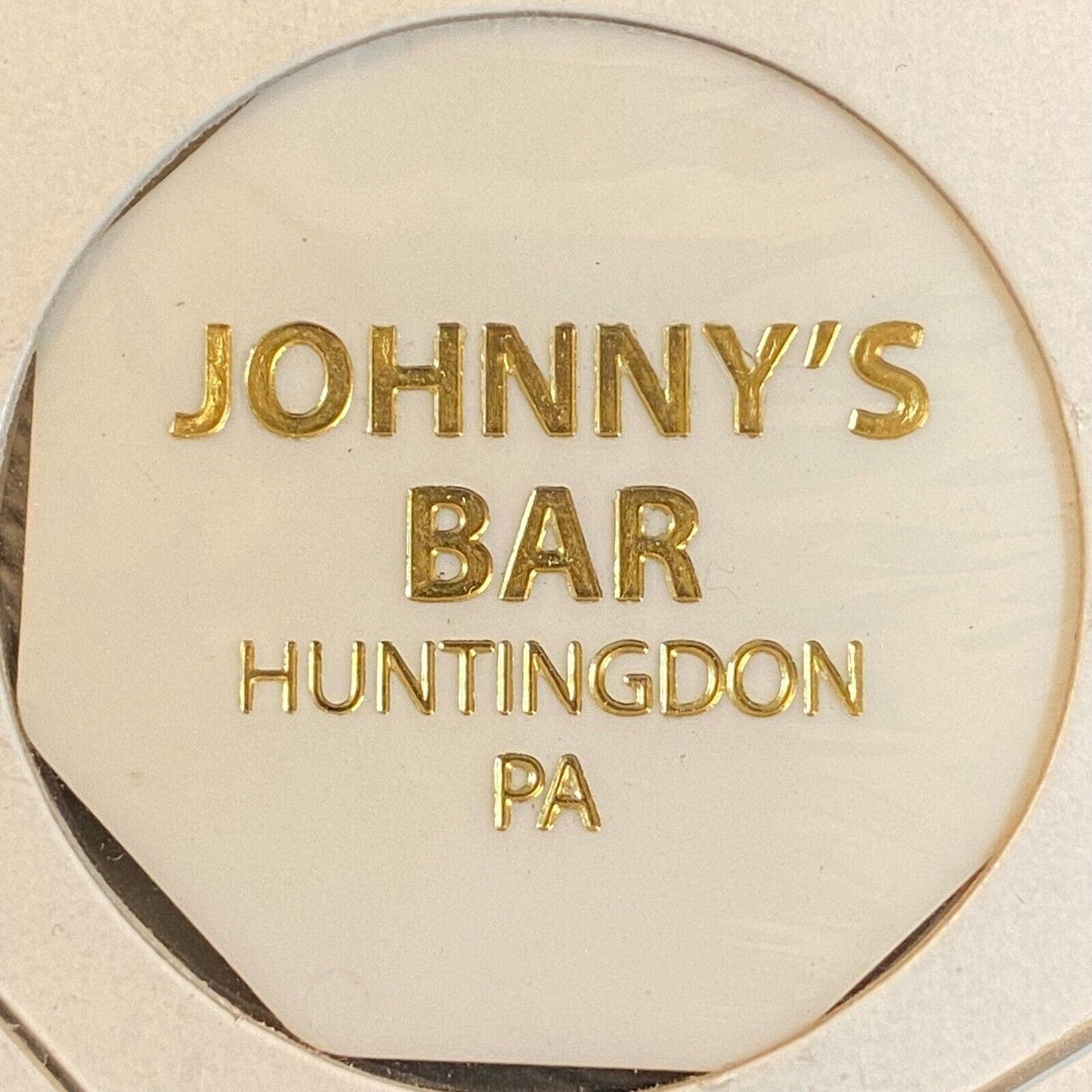 Huntingdon, PA Johnny's Bar c1970's-80's Plastic "Regular Bottle" Token