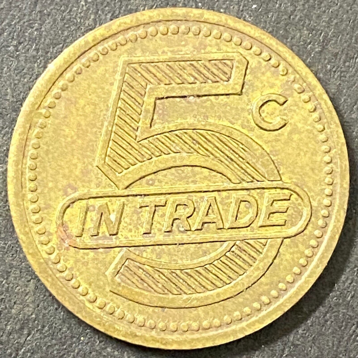 Fort Polk NCO Open Mess G/F 5¢ in Trade Token Brass Louisiana 22mm (#3)