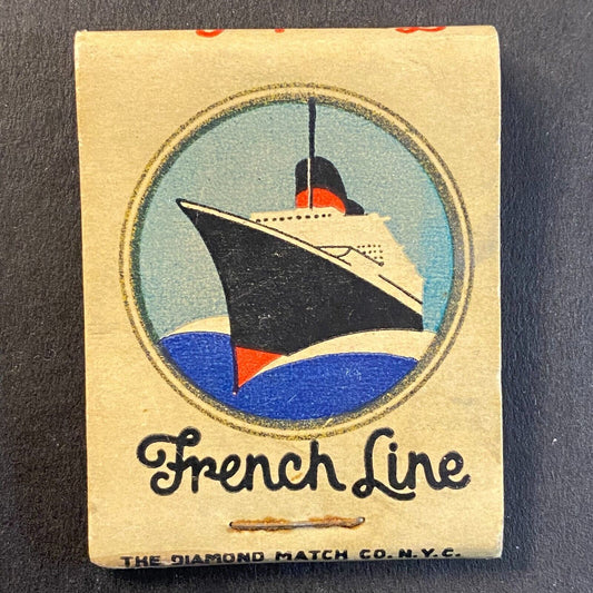 French Lines Full 20-Strike Matchbook c1930's-40's Very Scarce