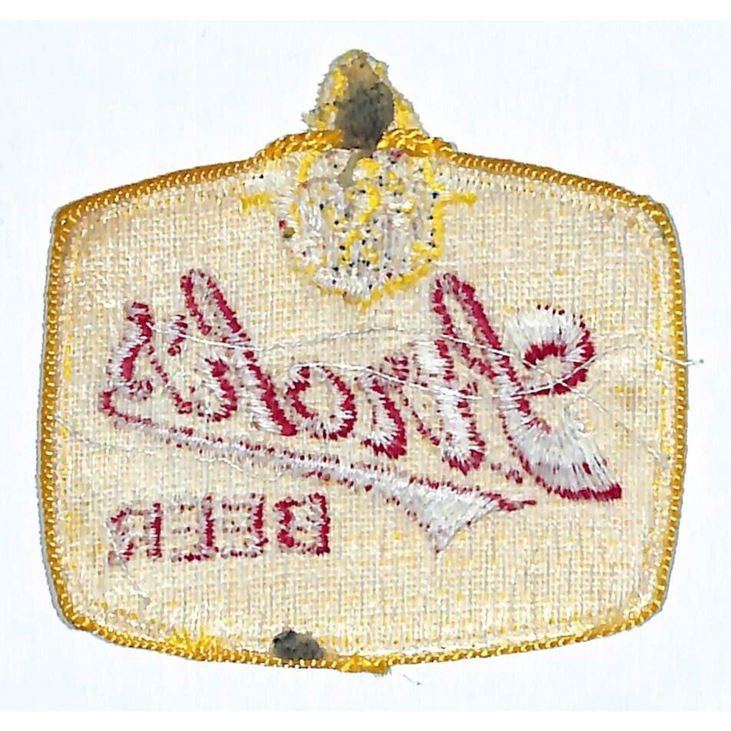 Stroh's Beer Patch Embroidered Vintage 2 1/2" x 2 3/4" (#3) c1975-85