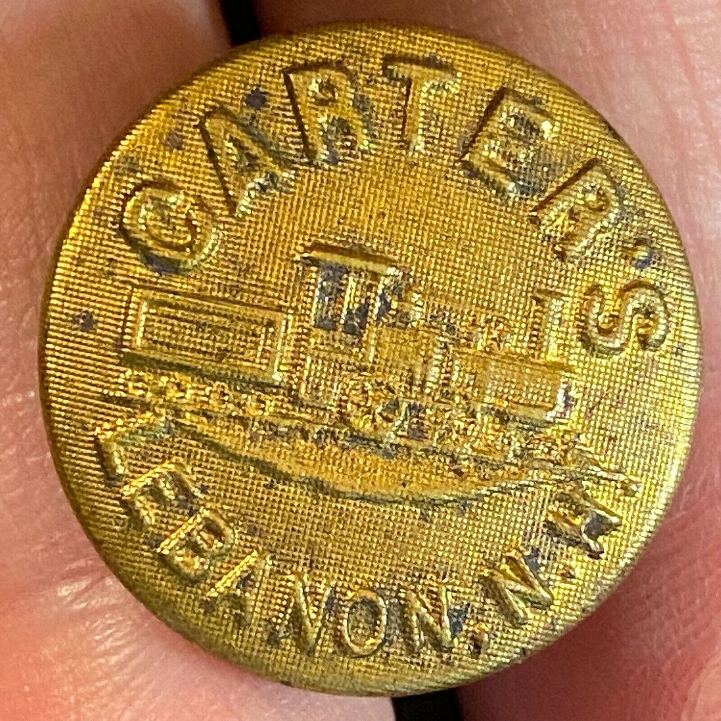 Carter's Lebanon, NH Uniform Button Overalls Locomotive Pictorial 20mm Scarce