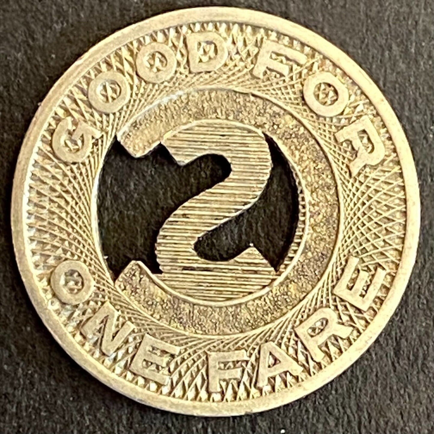 Colo. Springs Bus Co. G/F One Fare Transit Token 16mm (#3)