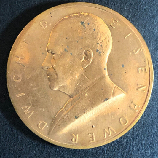 Dwight Eisenhower Inaugurated 1/20 1953 Medallion 34mm 18g VGC