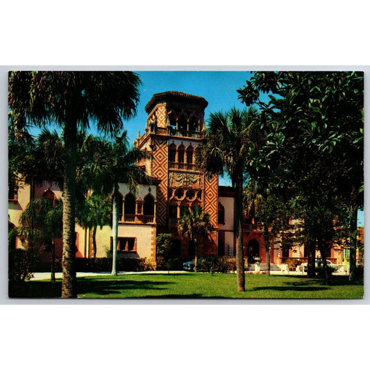 John Ringling Residence East Facade Sarasota Postcard VGC NP c1960