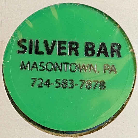 Masontown, PA Silver Bar c1998 Plastic Token G/F Large Draft Beer