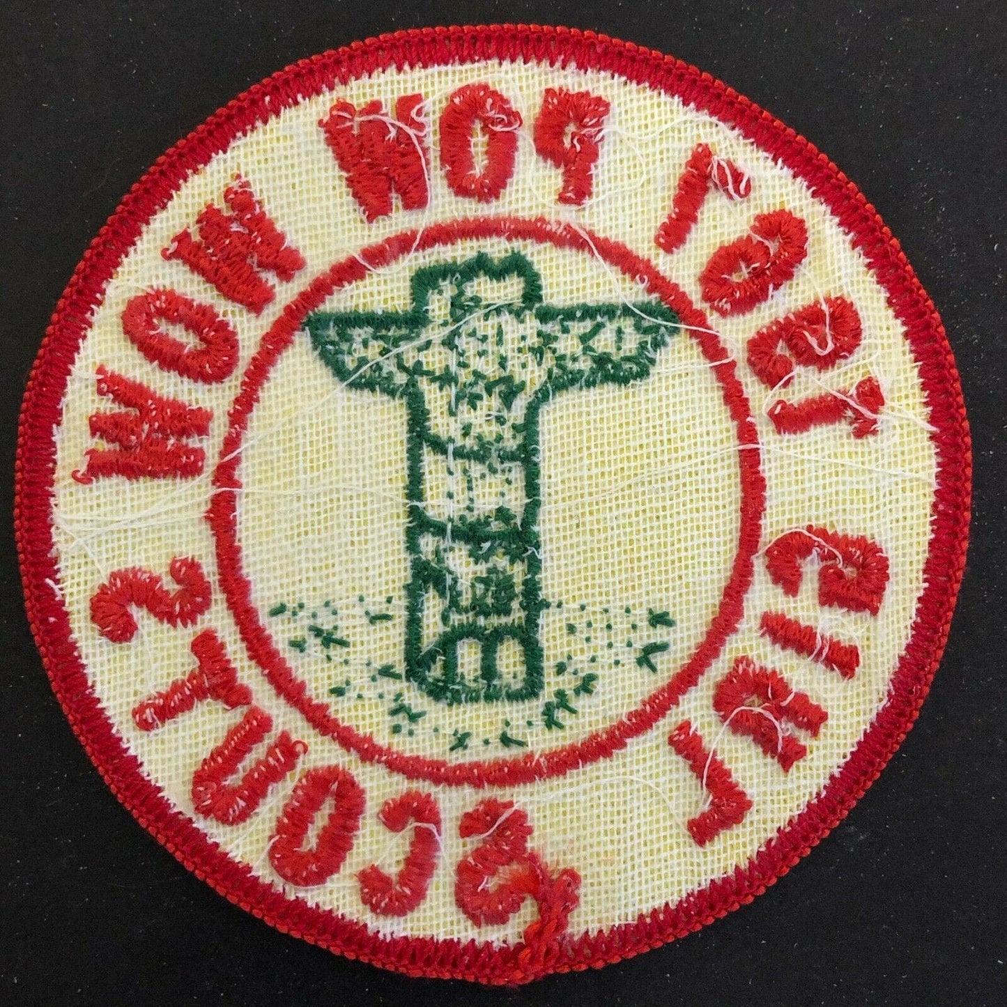1967 NOS Machine Stitched Embroidered Patch - Girl Scouts Pow Wow - Totem