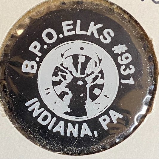 Indiana PA B.P.O Elks #931 c1970's-80's Plastic "G/F One Small Draft" Token
