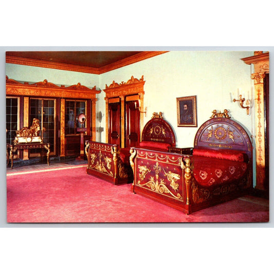 John Ringling Residence Napoleon III Style Bedroom Postcard VGC NP c1960's