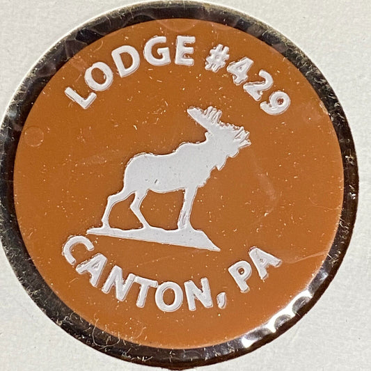 Canton, PA Moose Lodge 429 Plastic Drink Token Good for One Bottle Beer