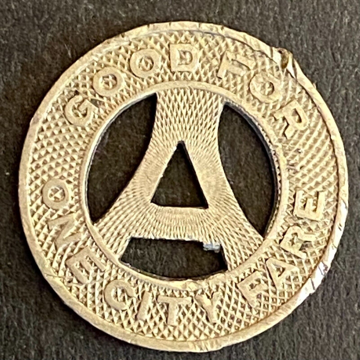 C.C.C. Inc. (Alton, IL) G/F One City Fare Transit Token 16mm