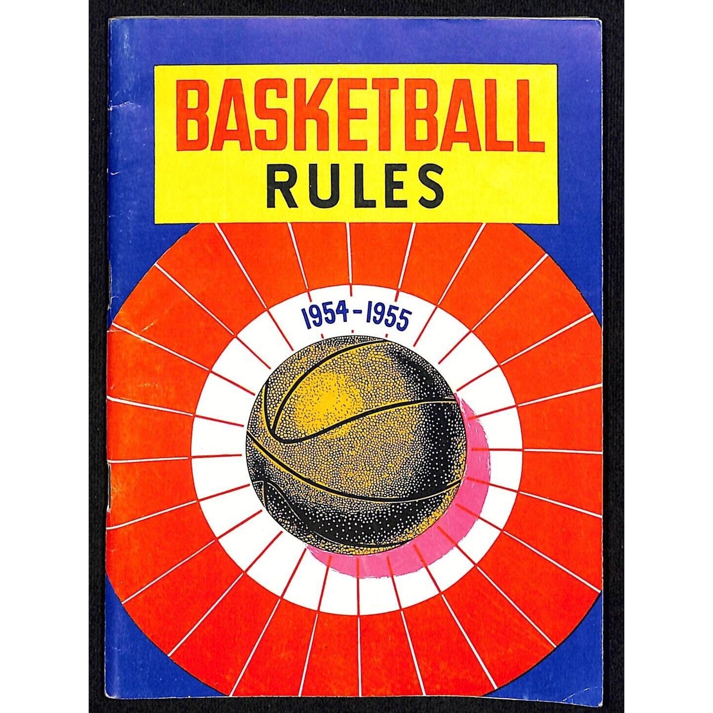 State High School Assoc. "Basketball Rules 1954 - 1955" 1950's Booklet 64pp VGC
