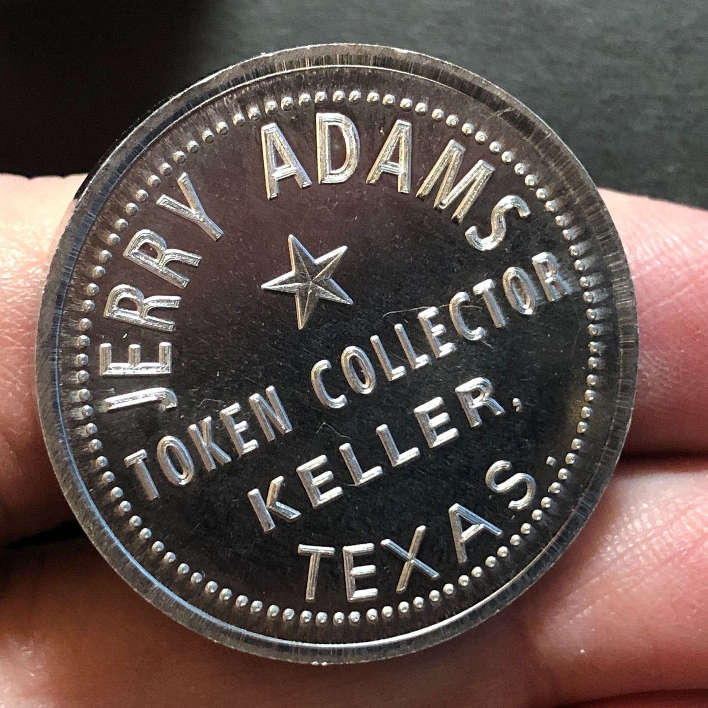Jerry Adams Token Collector* Keller, TX G/F 12 1/2¢ Alum Trade Token 30mm VGC