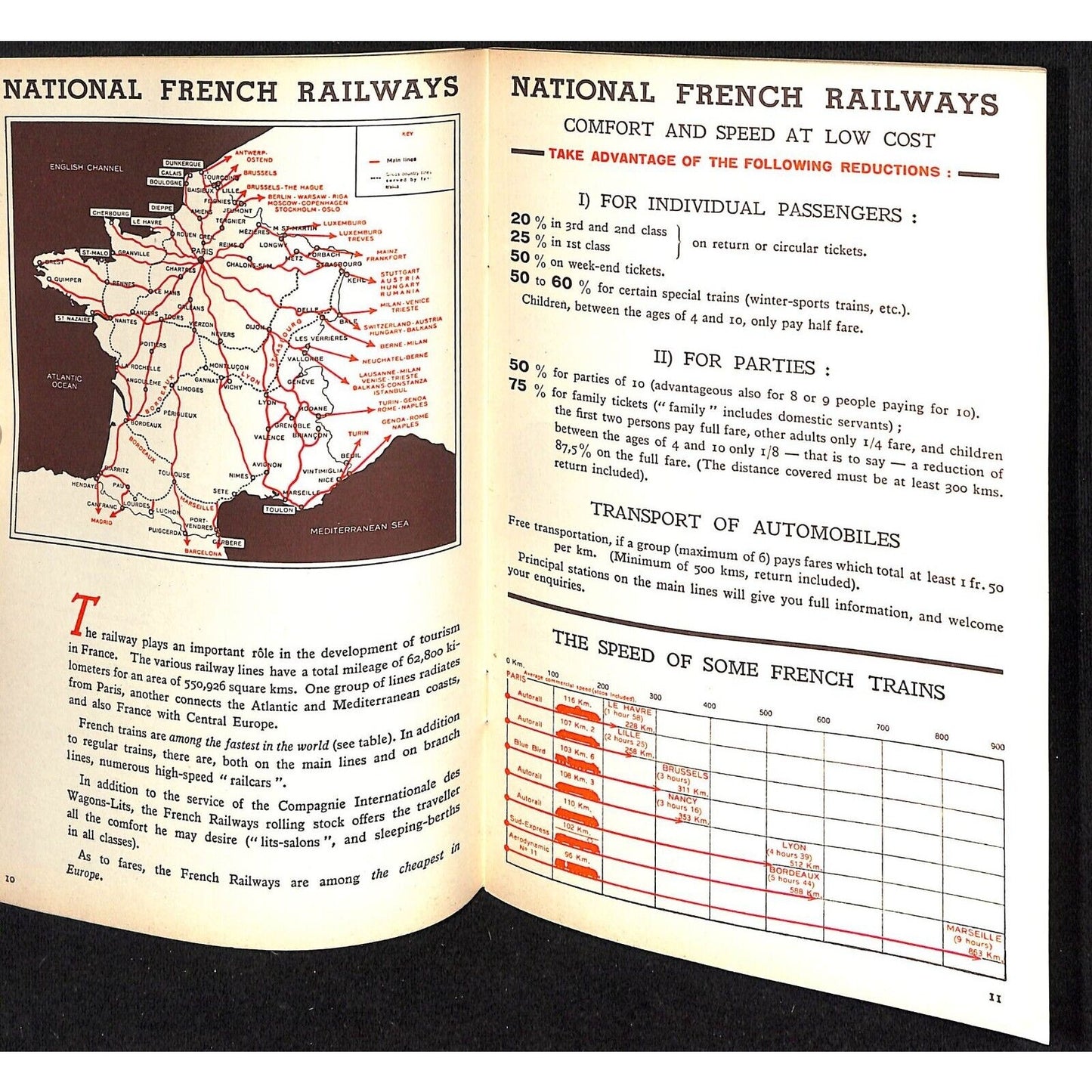 c1938 France Travel Brochure 31pp w/ Leonetto Cappiello Marianne Cover Art