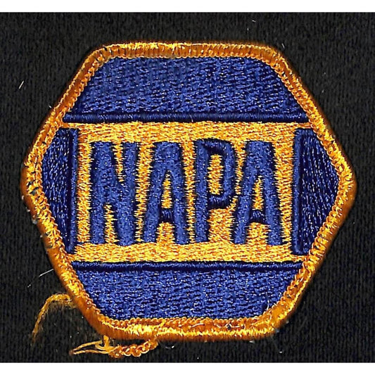 Napa Auto Parts Blue & Gold Embroidered Patch 2 1/2" x 2 3/4" c1970's- 80's