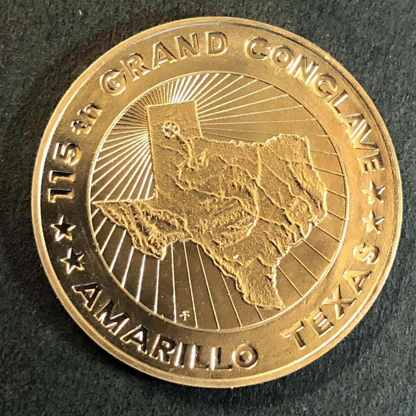 Knights Templar of Texas Amarillo 115th Grand Conclave Medallion 32mm 13g VGC