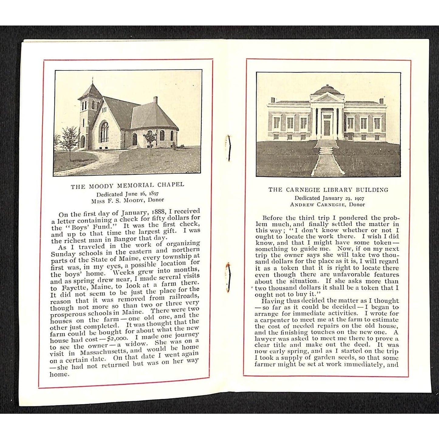 Hinckley, ME 1910 "Good Will Farm" Booklet 12p Letterhead & Cover Knowlton* VGC