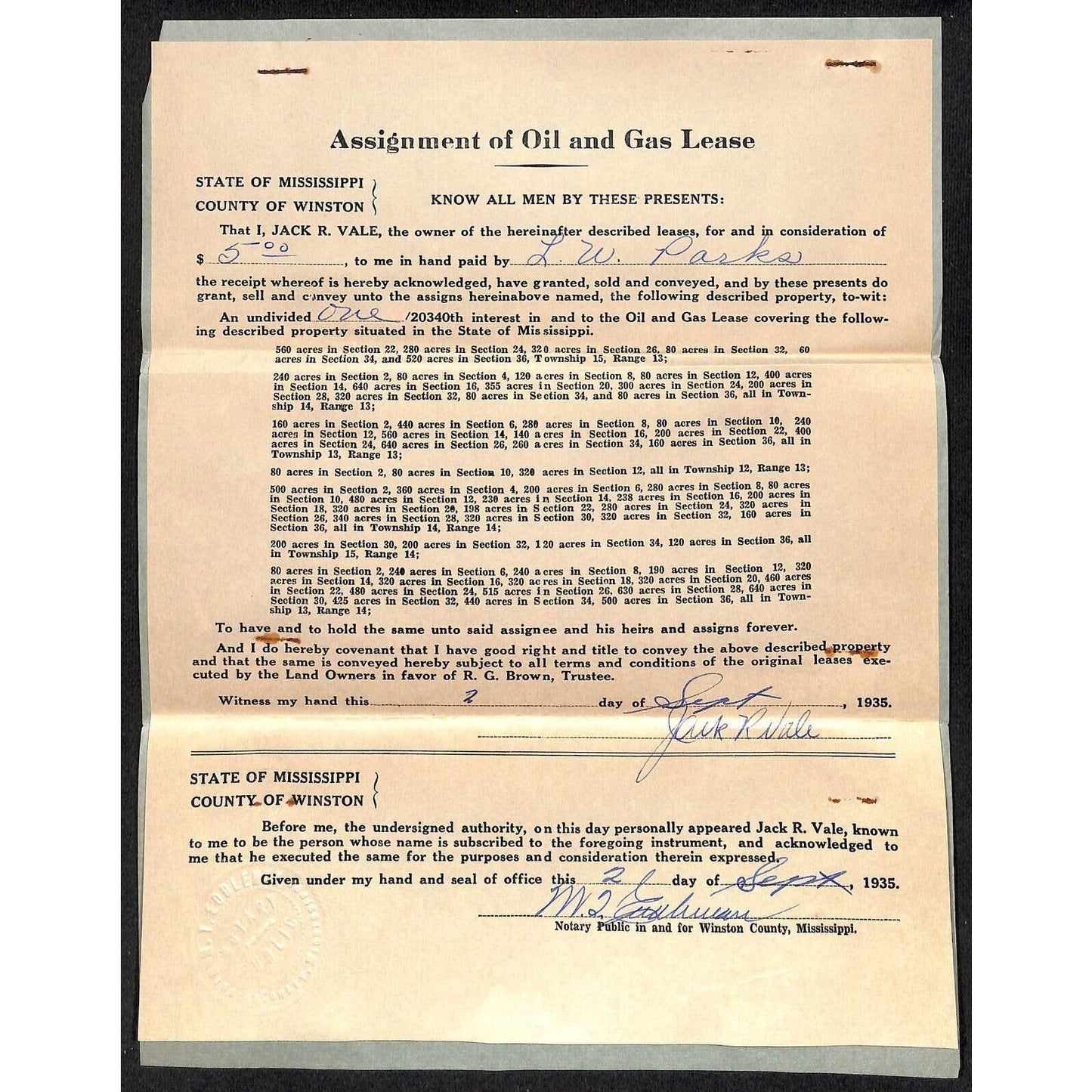 Group of 18 1918-1930's Mostly Oil Related Leases Correspondence & Ephemera