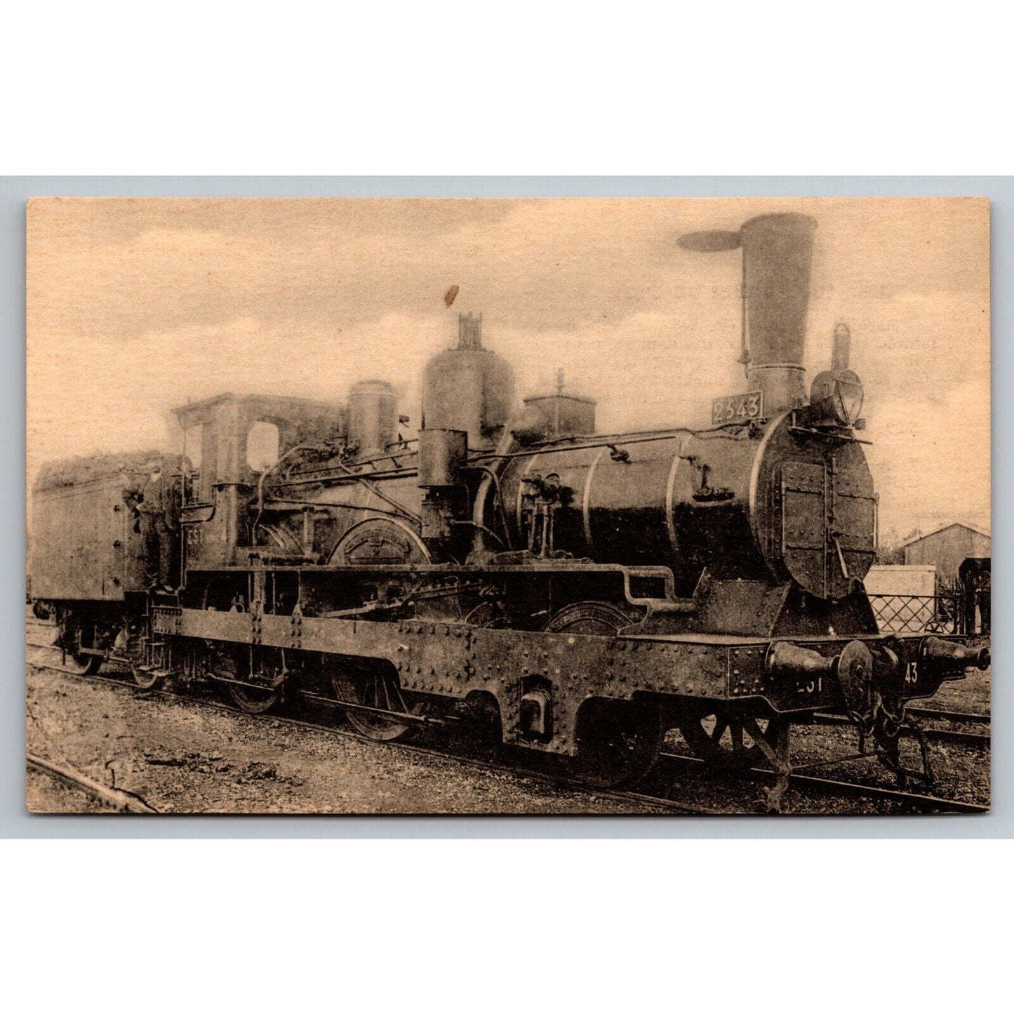 French Railroad RPPC* Postcard Machine 2543 Series 2511-2562 c1900 H.M.P.