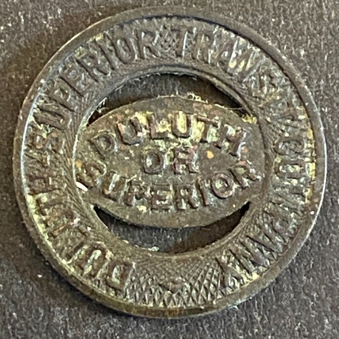 Duluth Street Railway Company c1926 "G/F One Fare" or Superior Token 16mm Scarce
