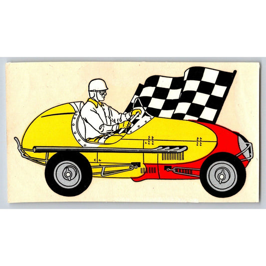 Mastercraft Decalcomania Race Car & Driver Water Decal c1947-50's VGC - Scarce