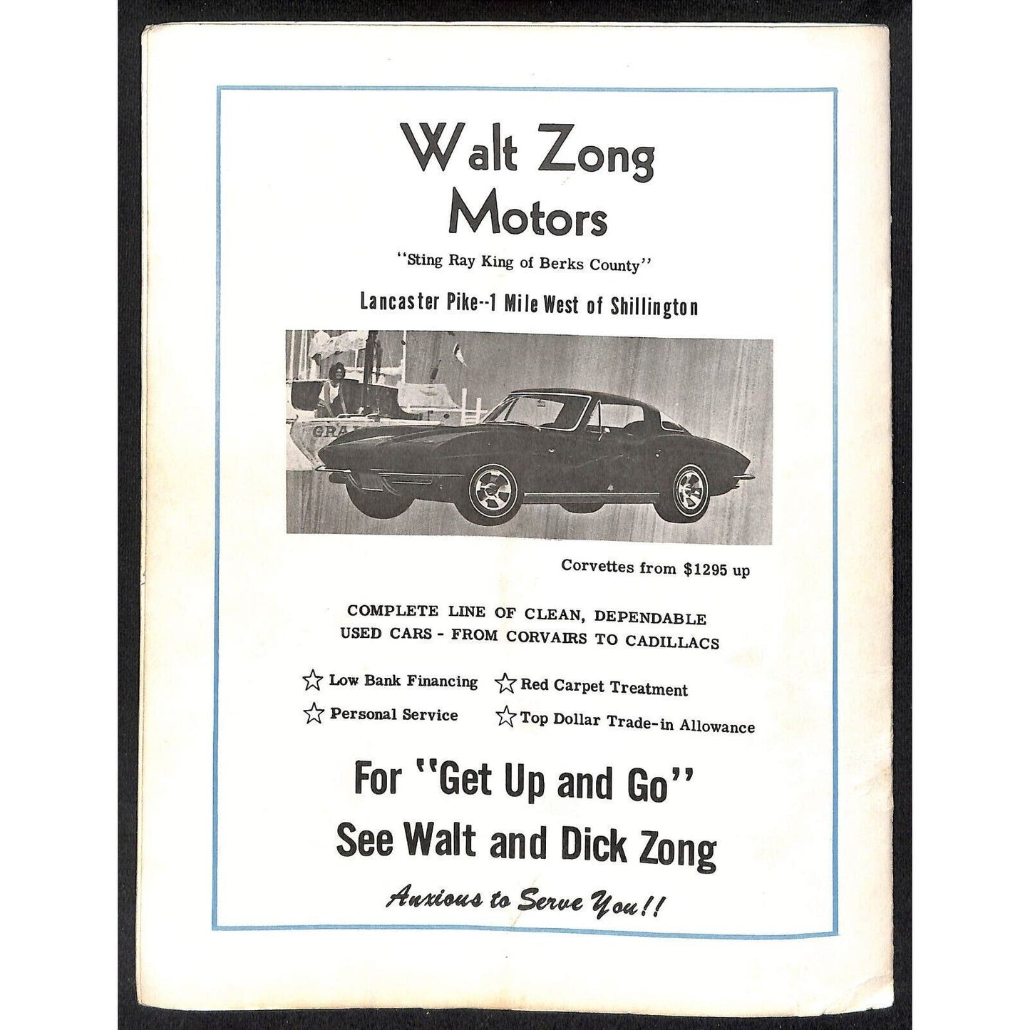 Reading Fairgrounds 1966 USAC Auto Races Program Sprint Car 8p* Scarce VGC Mario