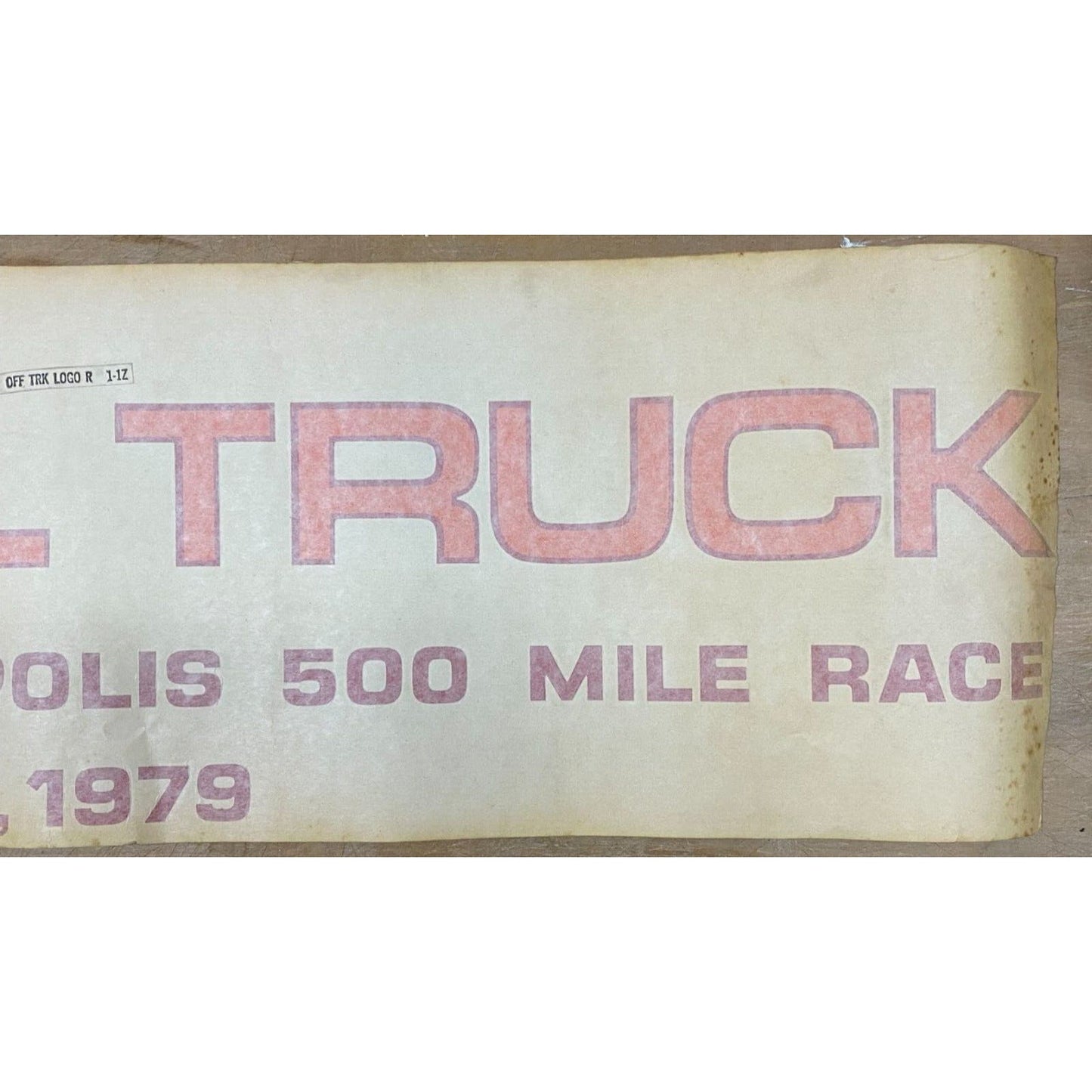 63rd Indianapolis 500 May 27 1979 "Official Truck" Ford 3M Original Decal