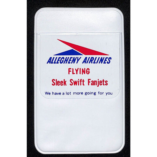 Allegheny Airlines Flying Sleek Swift Jets Vinyl Pocket Protector VGC