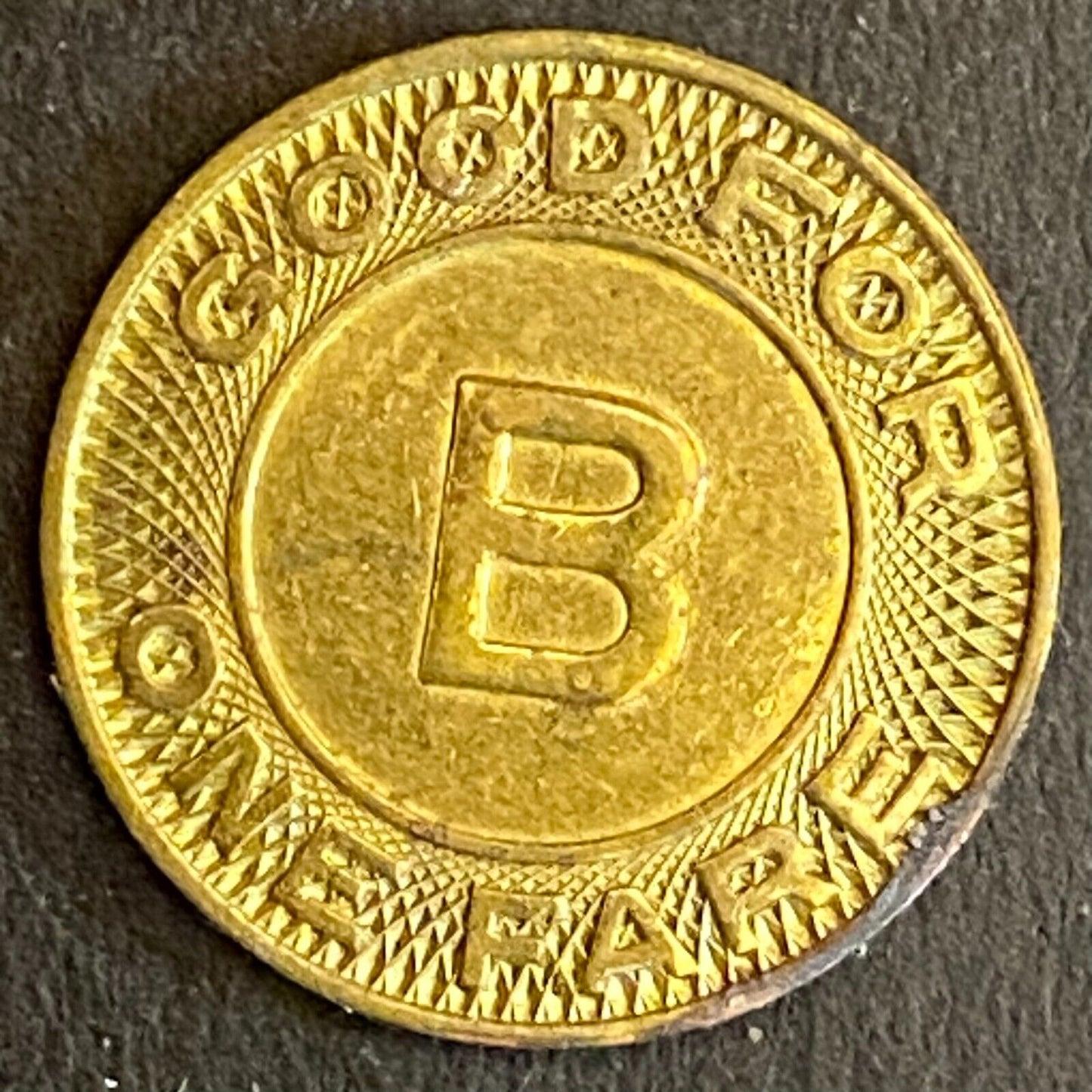 Bridgeport Auto Transit Co Connecticut G/F One Fare Transit Token 16mm Scarce