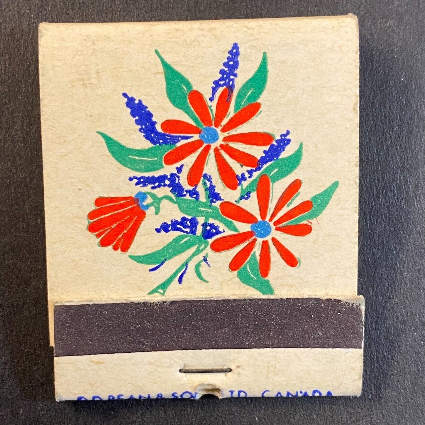 Floral Art Generic D.D. Bean & Sons Full Matchbook c1960's-73