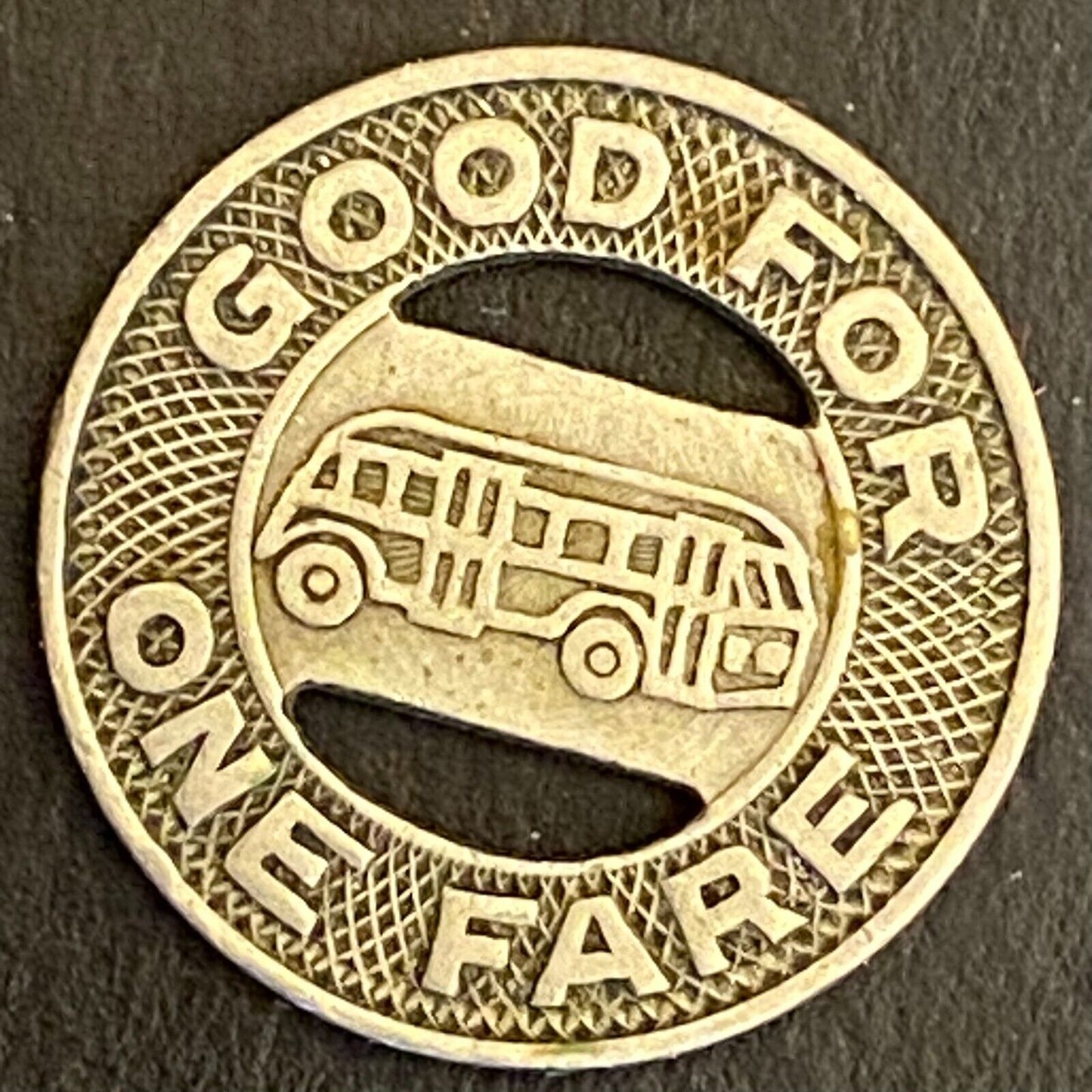 Waco Transit Co. Texas G/F One Fare Transit Token Bus 16mm (#1)