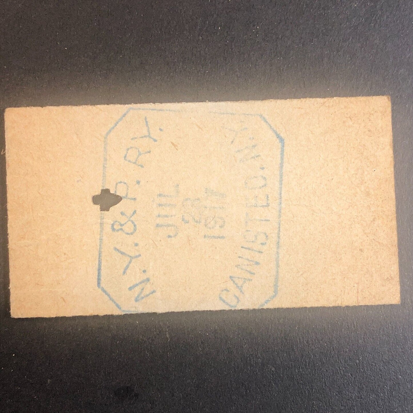 New York & Pennsylvania Railroad July 23 1917 Rexville, NY Ticket #30256