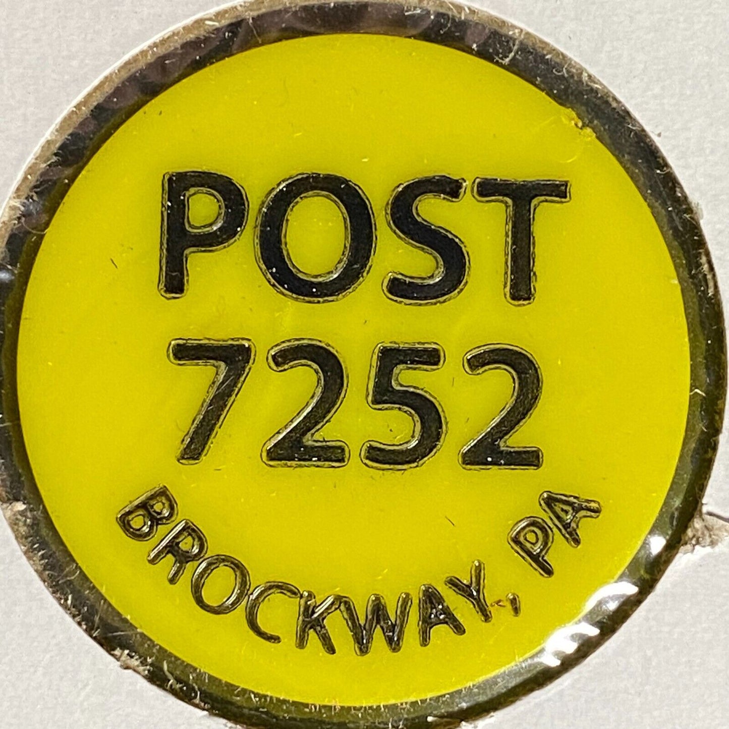 Brockway, PA VFW Post 7252 Plastic Drink Token G/F One Shot