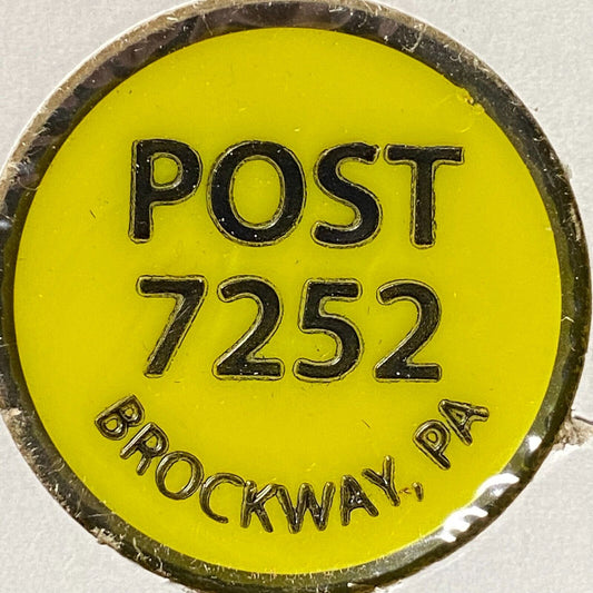 Brockway, PA VFW Post 7252 Plastic Drink Token G/F One Shot