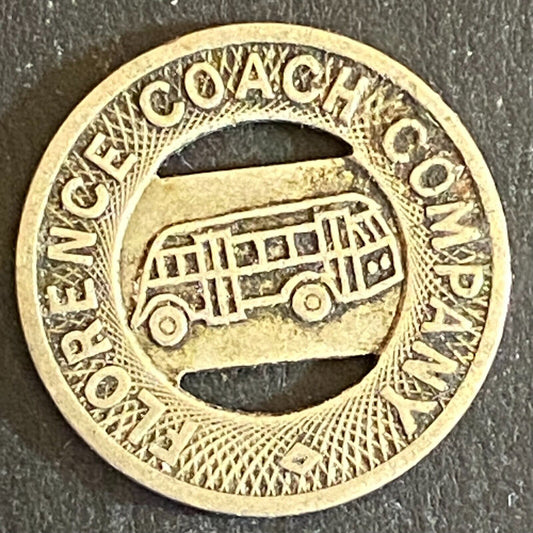 Florence Coach Company (SC) G/F One Fare Transit Token Bus 16mm VGC