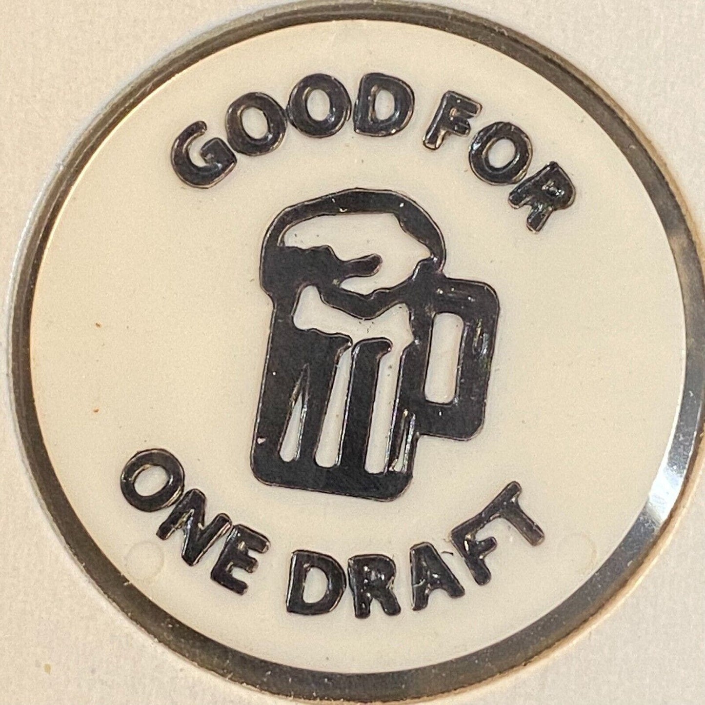 Hershey, PA A.L. Post #3502 c1970's-80's Plastic "G/F One Draft" Token