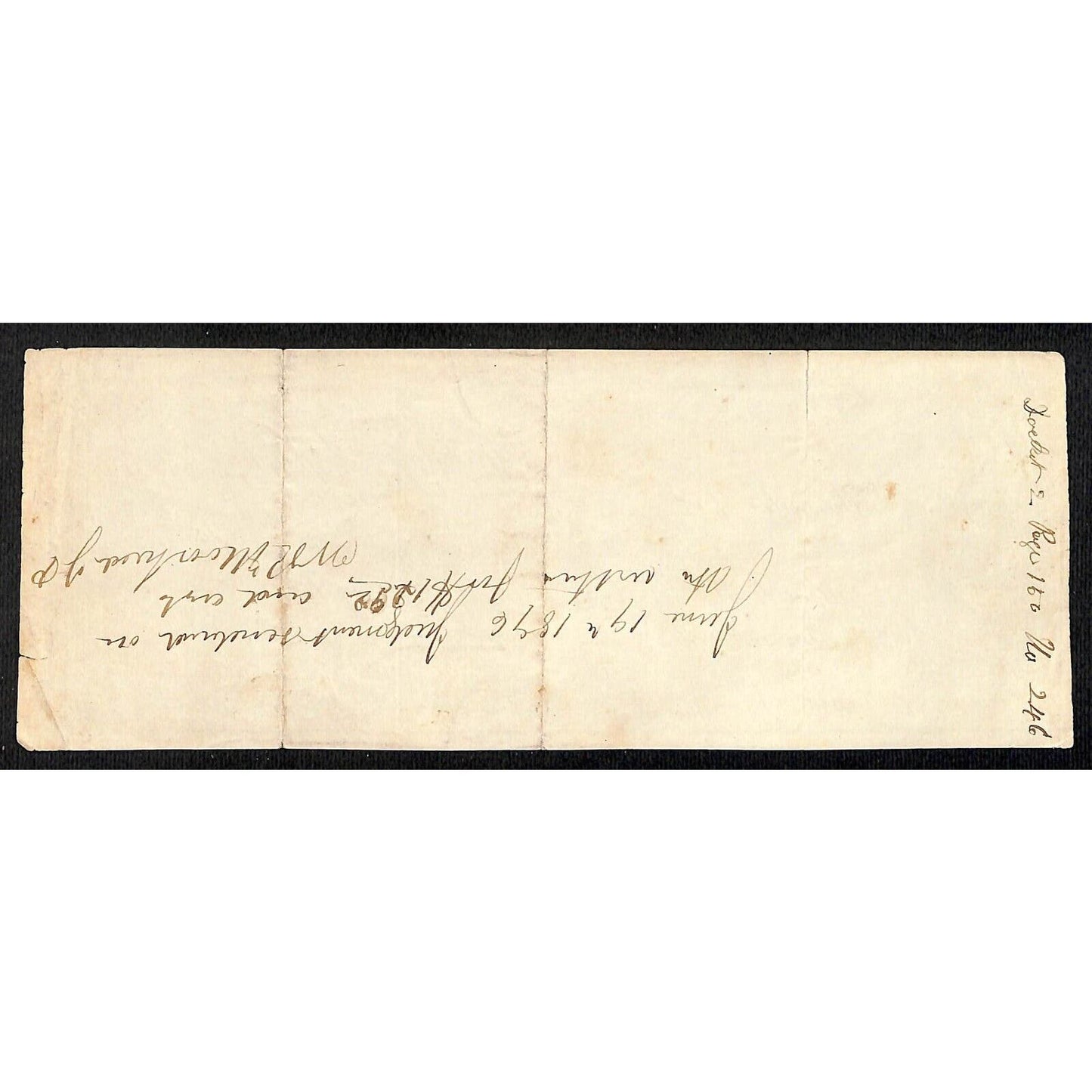 1874 30 Day Williamsburg, OH $11.70 Promissory Note w/ Small Railroad Vignette