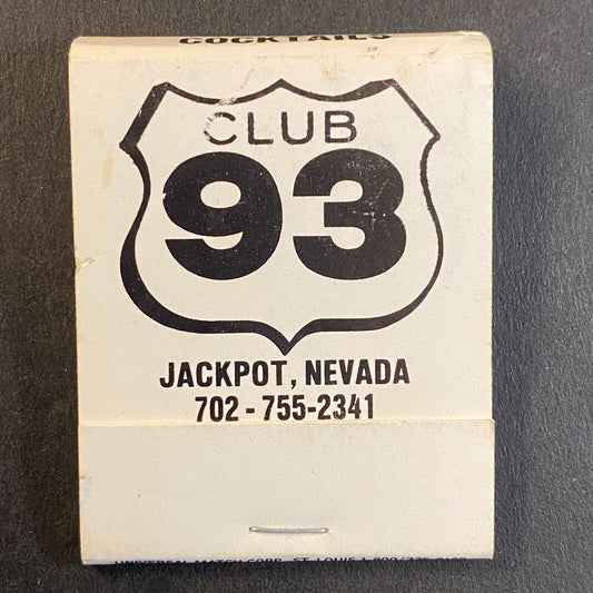 House of Jackpots Casino Club 93 Full Matchbook c1973-80's VGC